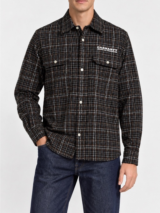 Carhartt Other - Carhartt WIP Runaway Millett Logo Check Twill Shirt Size Medium
